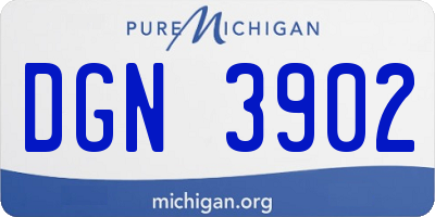 MI license plate DGN3902