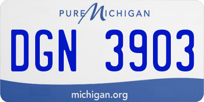 MI license plate DGN3903
