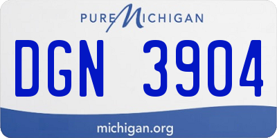 MI license plate DGN3904
