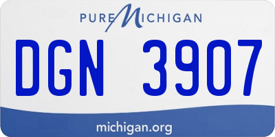 MI license plate DGN3907
