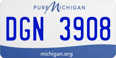 MI license plate DGN3908