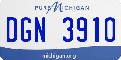 MI license plate DGN3910
