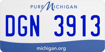 MI license plate DGN3913