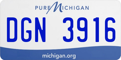 MI license plate DGN3916