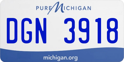 MI license plate DGN3918