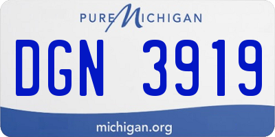 MI license plate DGN3919