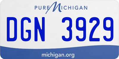 MI license plate DGN3929