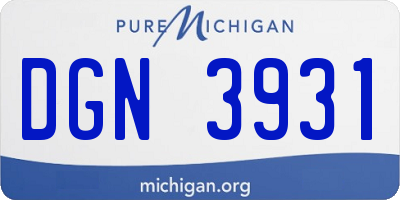 MI license plate DGN3931