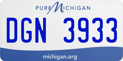MI license plate DGN3933