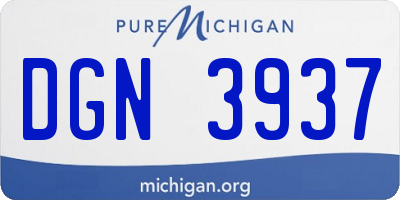 MI license plate DGN3937