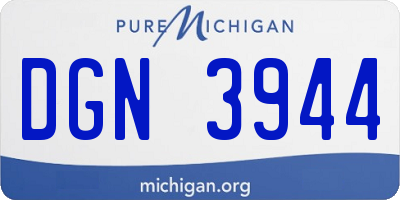 MI license plate DGN3944