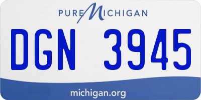 MI license plate DGN3945