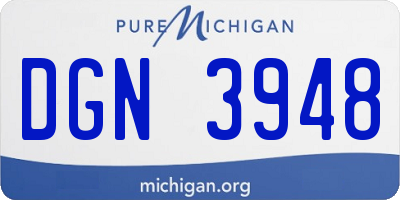 MI license plate DGN3948