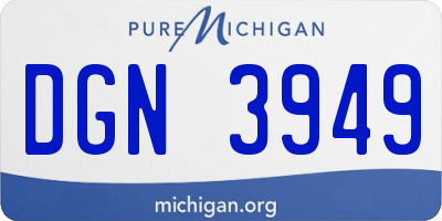 MI license plate DGN3949