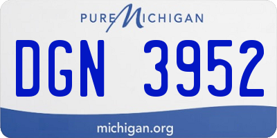 MI license plate DGN3952