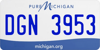 MI license plate DGN3953