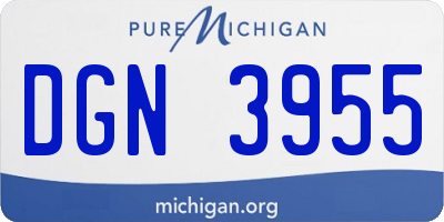 MI license plate DGN3955