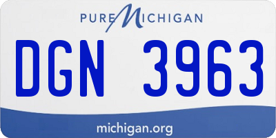 MI license plate DGN3963