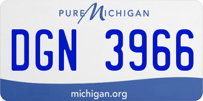 MI license plate DGN3966