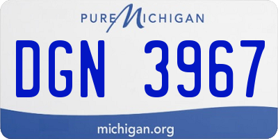 MI license plate DGN3967