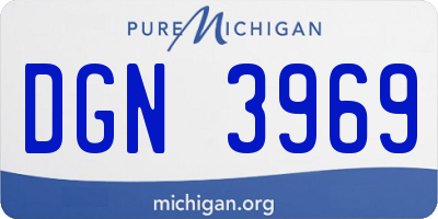 MI license plate DGN3969