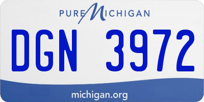 MI license plate DGN3972
