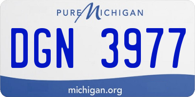 MI license plate DGN3977