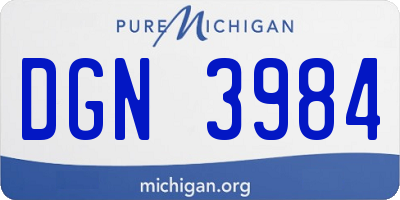 MI license plate DGN3984