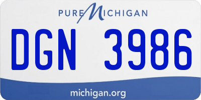 MI license plate DGN3986