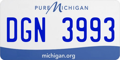 MI license plate DGN3993