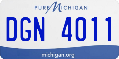 MI license plate DGN4011