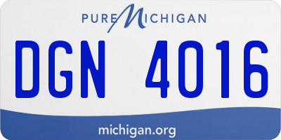 MI license plate DGN4016