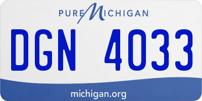 MI license plate DGN4033