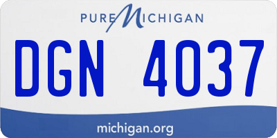 MI license plate DGN4037