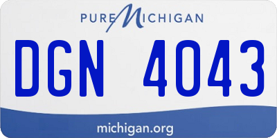 MI license plate DGN4043