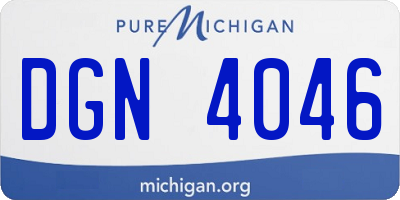 MI license plate DGN4046
