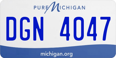 MI license plate DGN4047