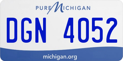 MI license plate DGN4052