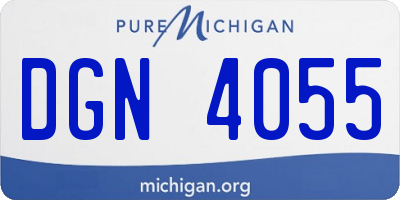 MI license plate DGN4055