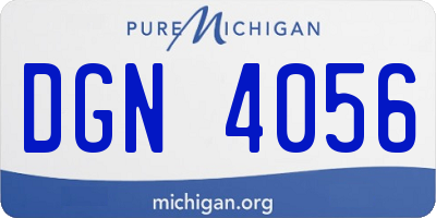 MI license plate DGN4056