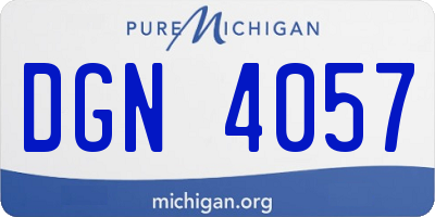 MI license plate DGN4057