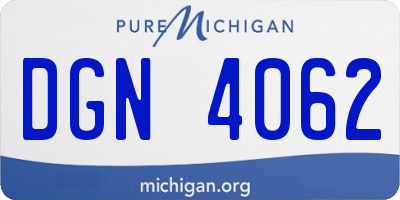 MI license plate DGN4062