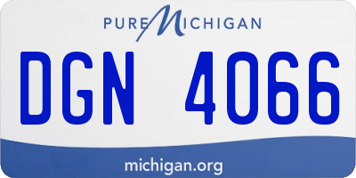 MI license plate DGN4066