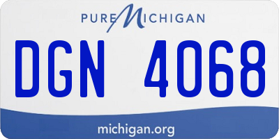 MI license plate DGN4068