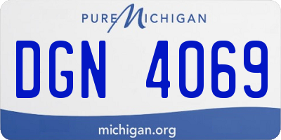 MI license plate DGN4069