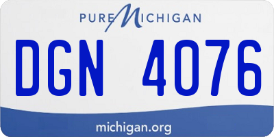 MI license plate DGN4076