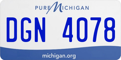 MI license plate DGN4078