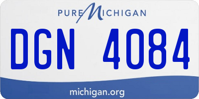 MI license plate DGN4084