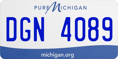 MI license plate DGN4089