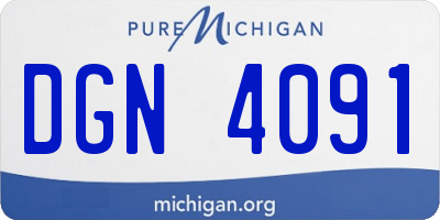 MI license plate DGN4091
